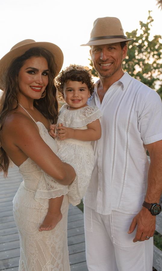 Priscilla, Elle, and Sean Pruitt — golden hour family portrait