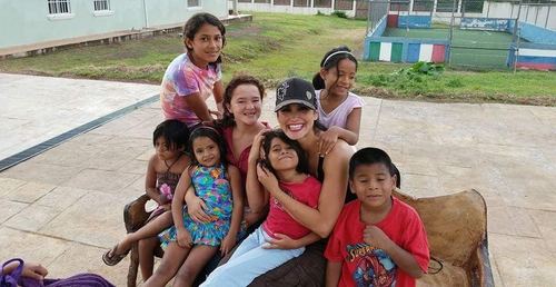 Priscilla Pruitt at the Honduras orphanage